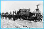 Vstergtland - Gteborgs Jrnvgar, VGJ. Grustg p Vara station 1900