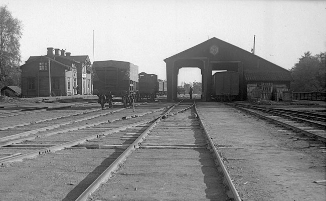 Uddevalla - Vnersborg - Herrljunga Jrnvg, UWHJ, Hkantorp station i slutet av 1920-talet.