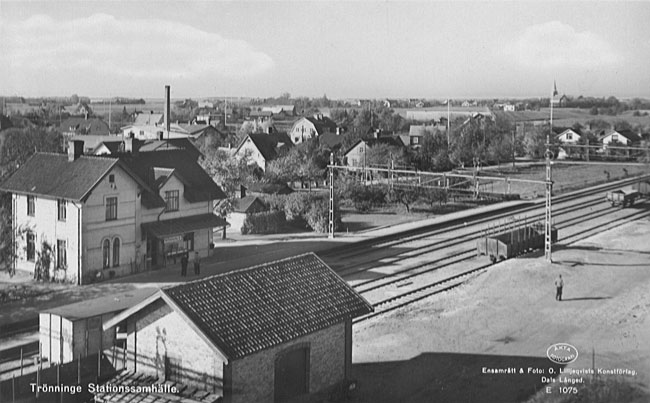 Trnninge station och bangrd omkring 1950