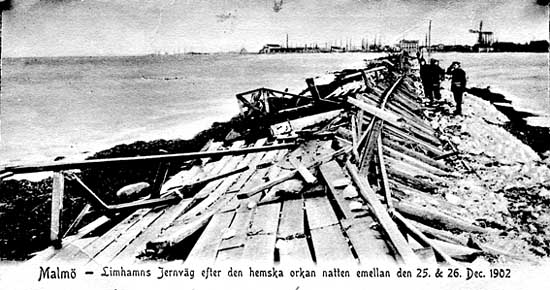 sStorm cause damage at the line year 1902