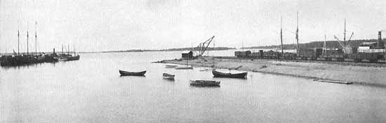 The harbor of Otterbäcken year 1924