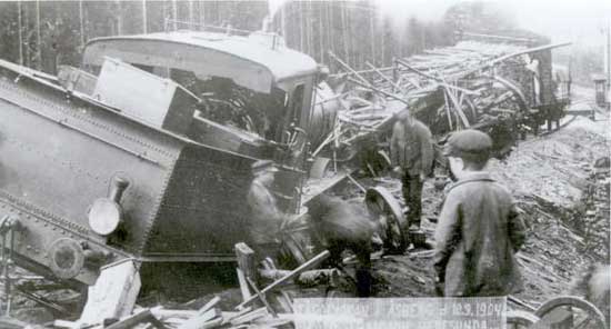 Accident at sberg station year 1904