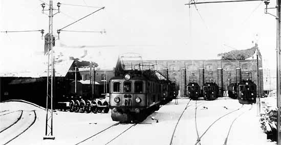 Engine shed for the electric locomotives in Kiruna 1920