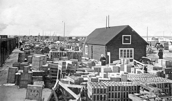 Den provisorisk hamnbangrden 1916