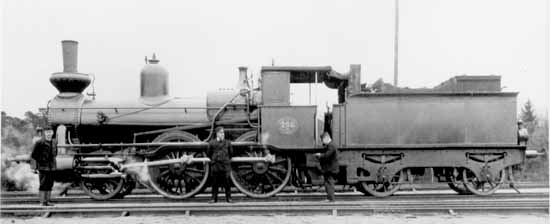 SJ engine class Da No. 200 in Skövde  year 1900