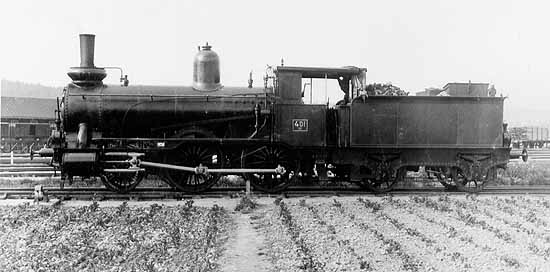 SJ engine class Db No. 401 in Sundsvall year 1900