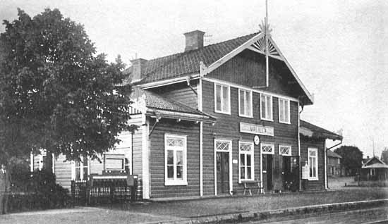 the station building at Målilla
