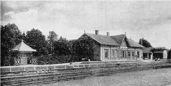 Bäckefors station year 1925. Junction with Dalslands Railway