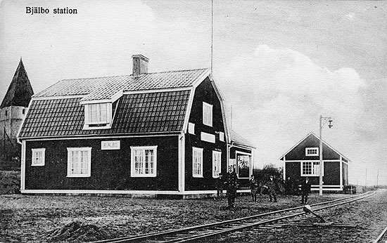 Bjälbo station omkring 1915