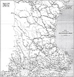Den visar den planerade dragningen av Dala Hälsinglands Järnväg