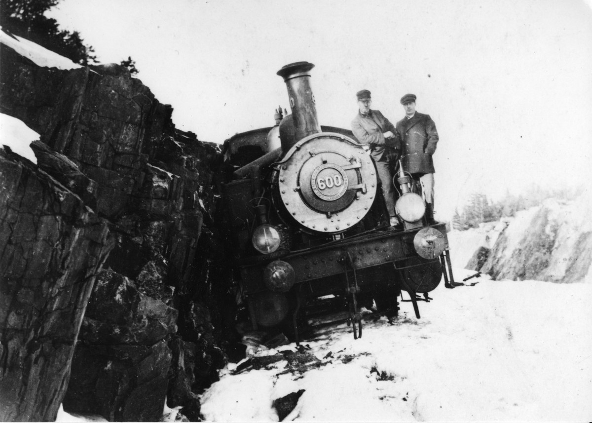 OKB lok U 20, före detta SJ lok U 600. Olyckan skedde på grund av svallis.