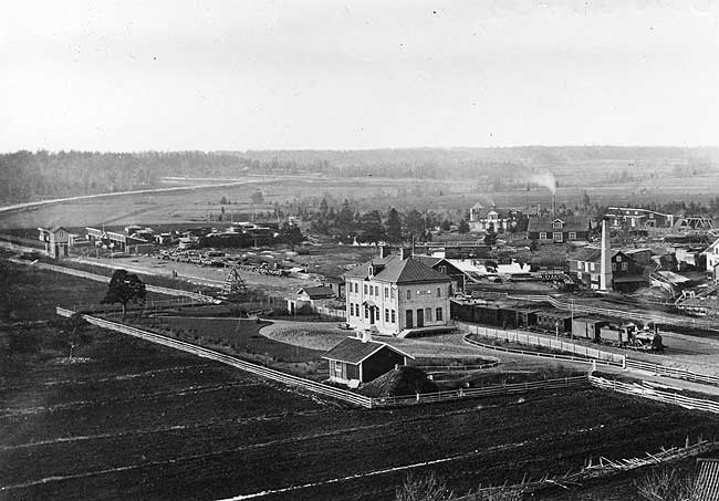 Heby station omkring 1874 - 1875