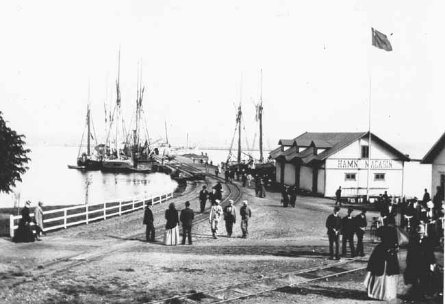Hjo harbour yrar 1900