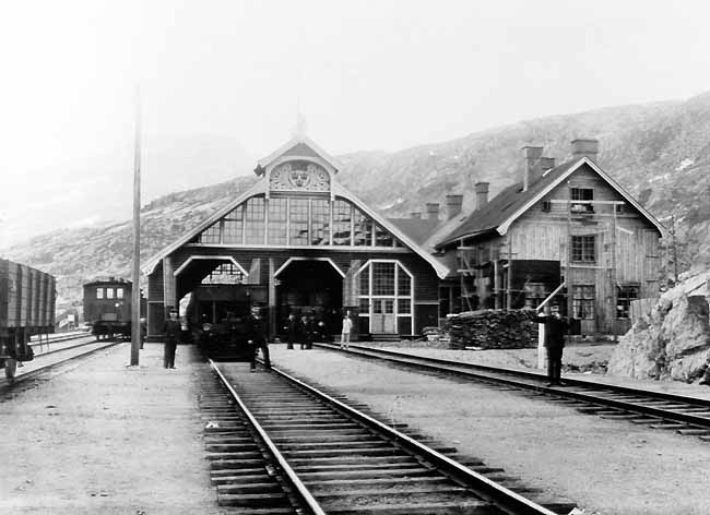The old station Riksgränsen at the ore railway year 1903