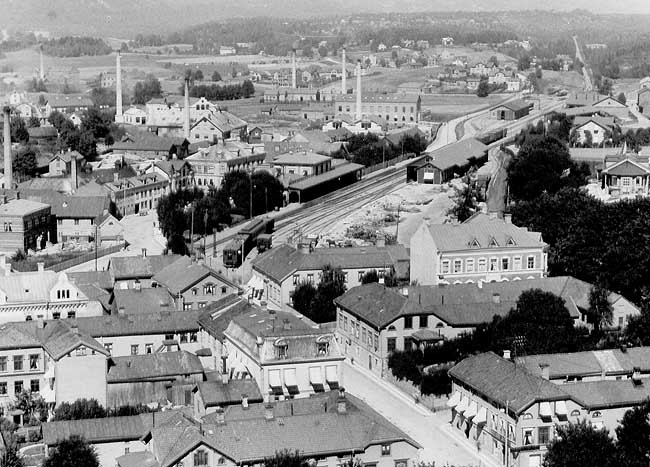 Borås station omkring år 1900