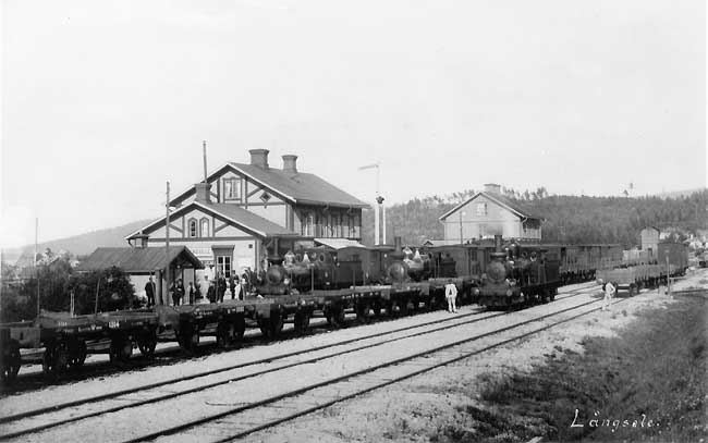 Långsele station på stambanan genom Norrland 1893