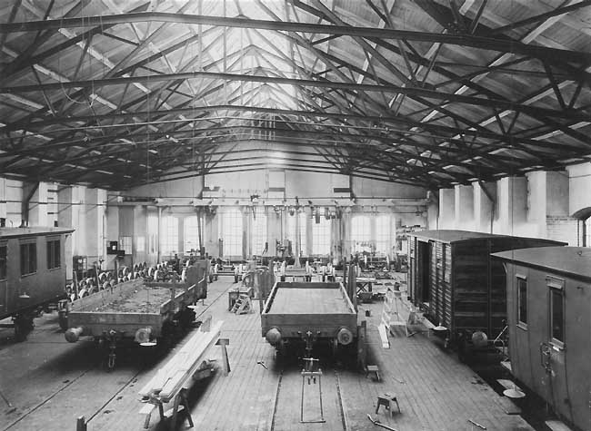 SJ vagnverkstad i Östersund 1906