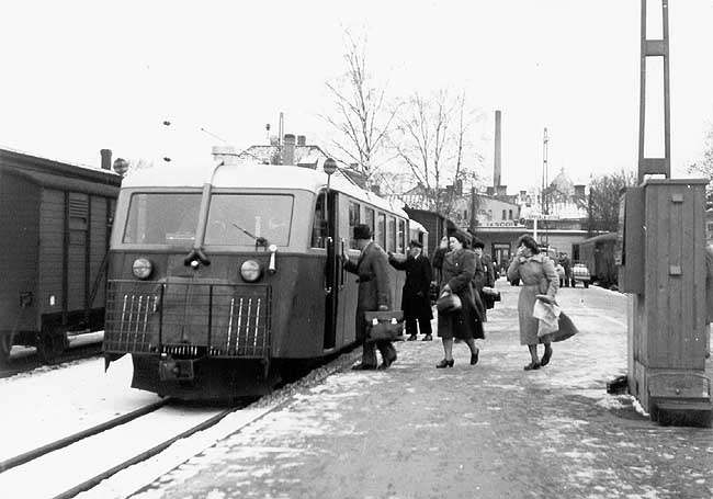 Stockholm Roslagens Järnvägar, SRJ, Uppsala Östra 1950