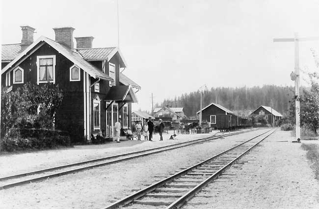 VB, Norrköping - Söderköping -Vikbolandets Järnvägar Kuddby station 1916