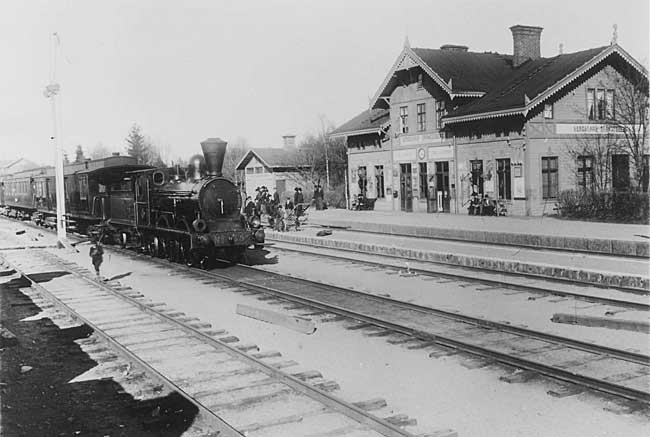 Bergslagernas Järnvägar, BJ, Bergslags-Grängesbergs station 1905