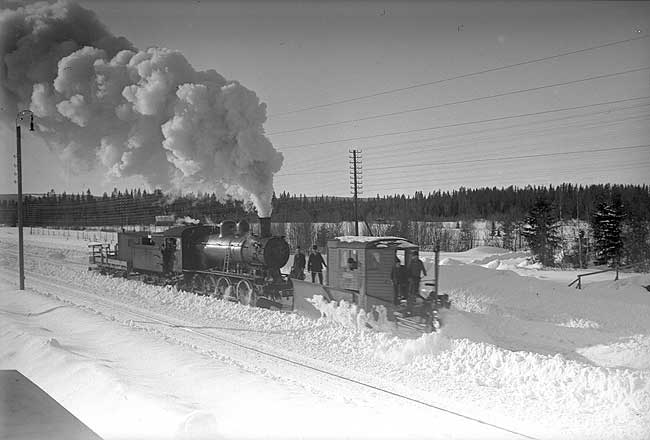 Jmtlands Siks p Inlandsbanan 1936. Stationen var freningsstation med bibanan till Hammerdal.