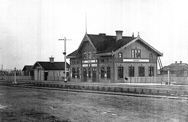 Bergslagernas Jrnvgar, BJ, Borlnge station omkring 1880