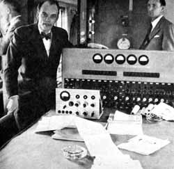 Equipment in the recording car