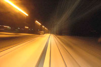 19 december 2005. Passerar Fränsta, lätt snöfall