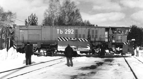 Tb 292 being turned around at Tallhed