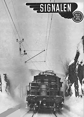 Snow thrower in action on the line between Ånge and Sundsvall