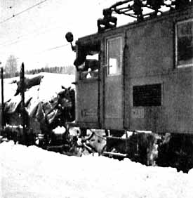 Goods waggon caught in the snow