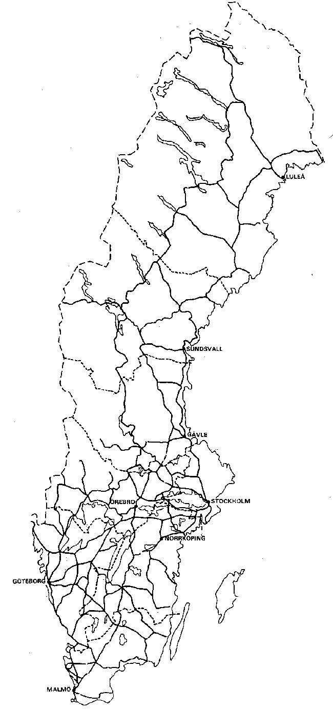 Karta över Marknads- respektive Banregioner 1983-02-01