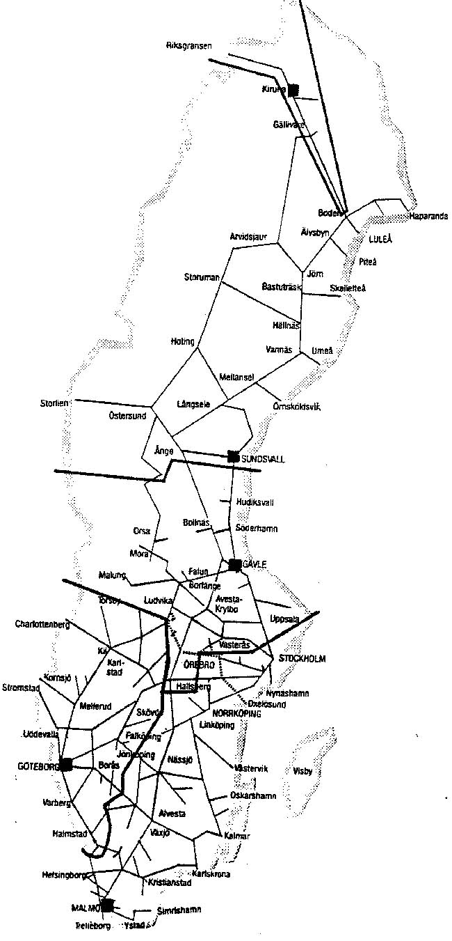 Godstransportdivisionens regionala affärsområden 1988-07-01