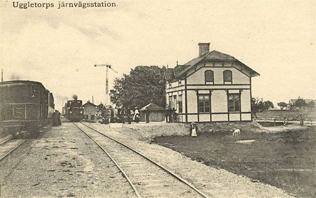 Uggletorp station omkring 1915