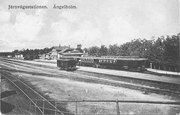 Ängelholms  station och bangård  omkring 1910