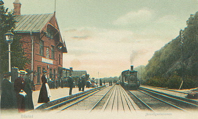 Båstad railway station year 1910