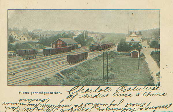 Flen station omkring 1910