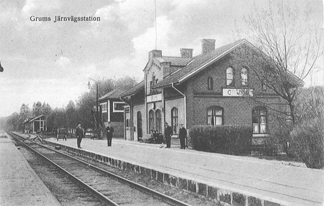 Grums station på 1920-talet