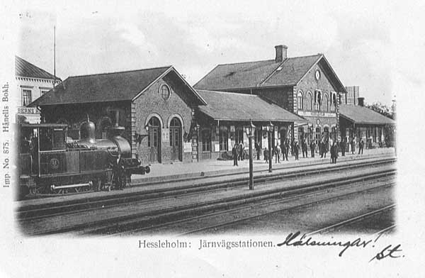 Hessleholm station omkring 1910