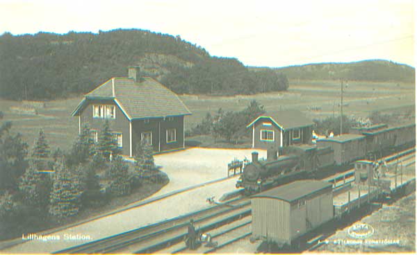 Lillhagen station omkring 1920