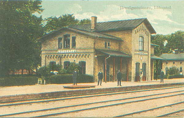 Lövestad station omkring 1900