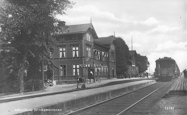 Mellerud järnvägshotell och station 1930-talet