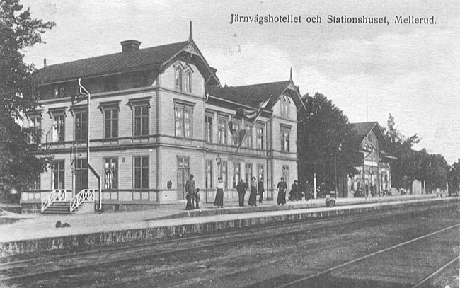 Mellerud järnvägshotell och station 1910-talet