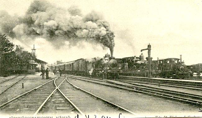 Nässjö station omkring 1900