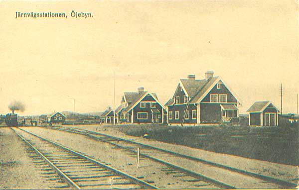 Öjebyn station omkring 1920