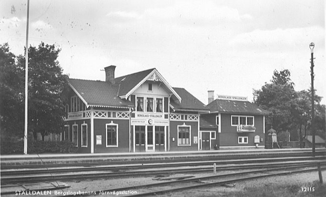 Ställdalen Bergslagsbanans station omkring 1920