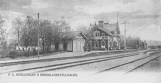 Ställdalen Bergslagsbanans station omkring 1905