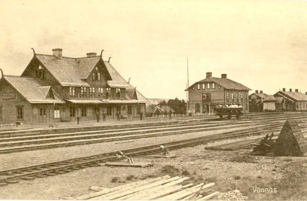 Vännäs, Statens Järnvägars station omkring 1900