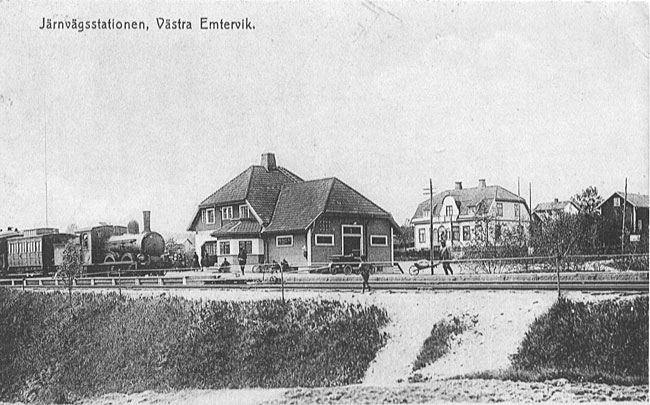 Västra Ämtervik station omkring 1915