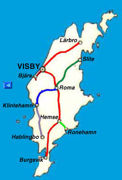 Järnvägskarta över Gotland 1926